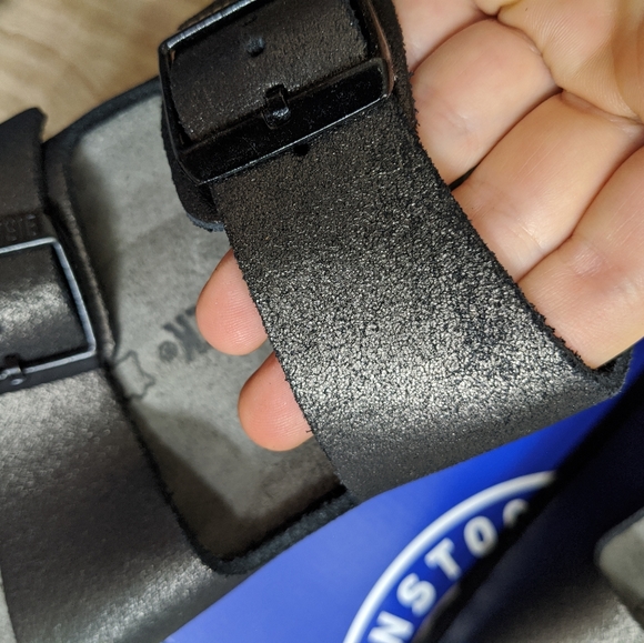 Birkenstock Black Metallic Arizona Sandal - Picture 3 of 8